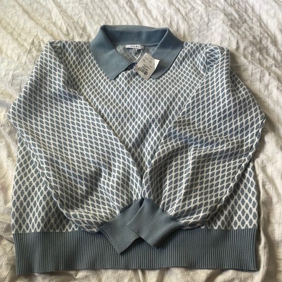 blue and white patterned sweater! *WITH TAGS!* - Picture 1 of 5